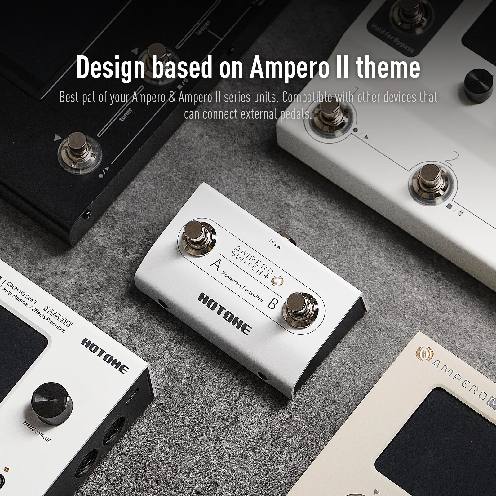 Hotone Ampero Switch+ 2-позиционный мгновенный двойной ножной переключатель контроллер