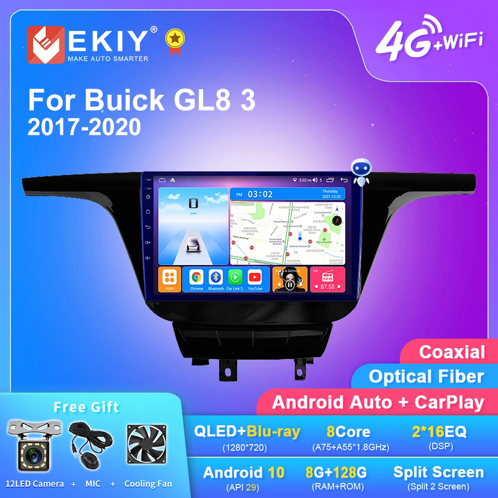 

Автомагнитола EKIY T7 DSP Android для Buick GL8 3 2017-2020 стерео автомобильный мультимедийный видеоплеер 2din Carplay GPS Navi головное устройство DVD