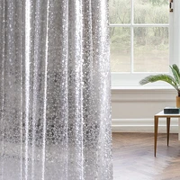 shower curtains 180cm transparent dot water resistant pvc fabric bathroom curtain modern style with hooks 71 inches simple daily