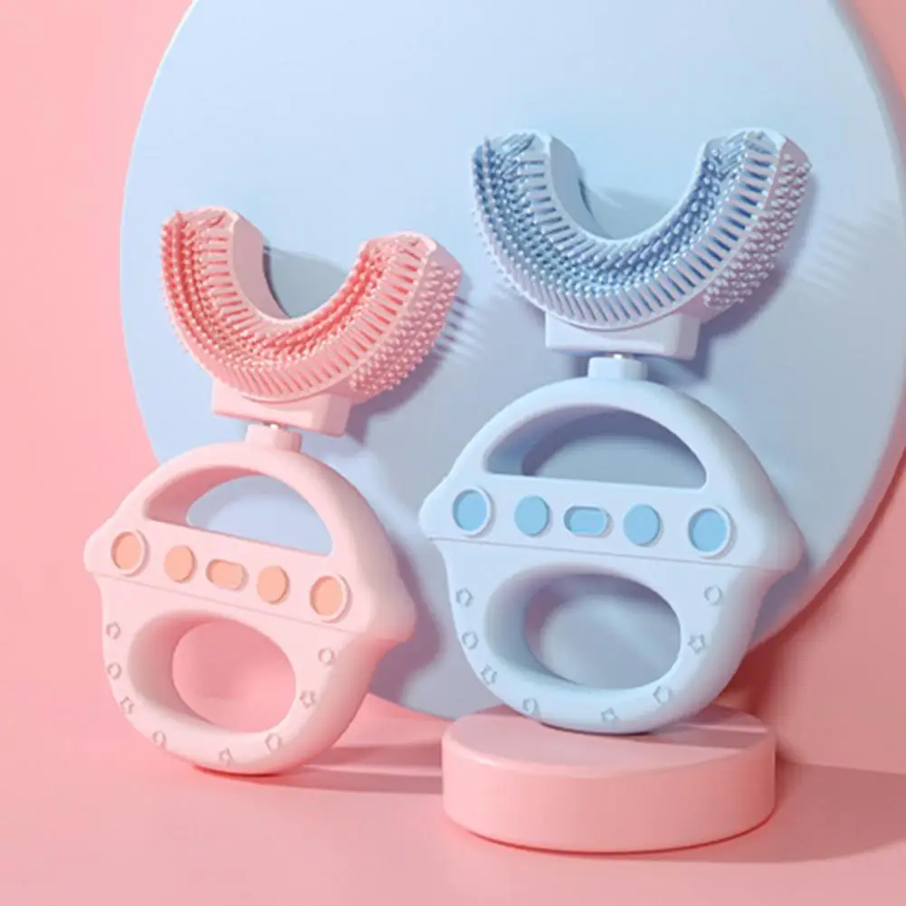 

Harmless to Gum Silicone Kids Silicone Brush Head Toothbrush for Toddler