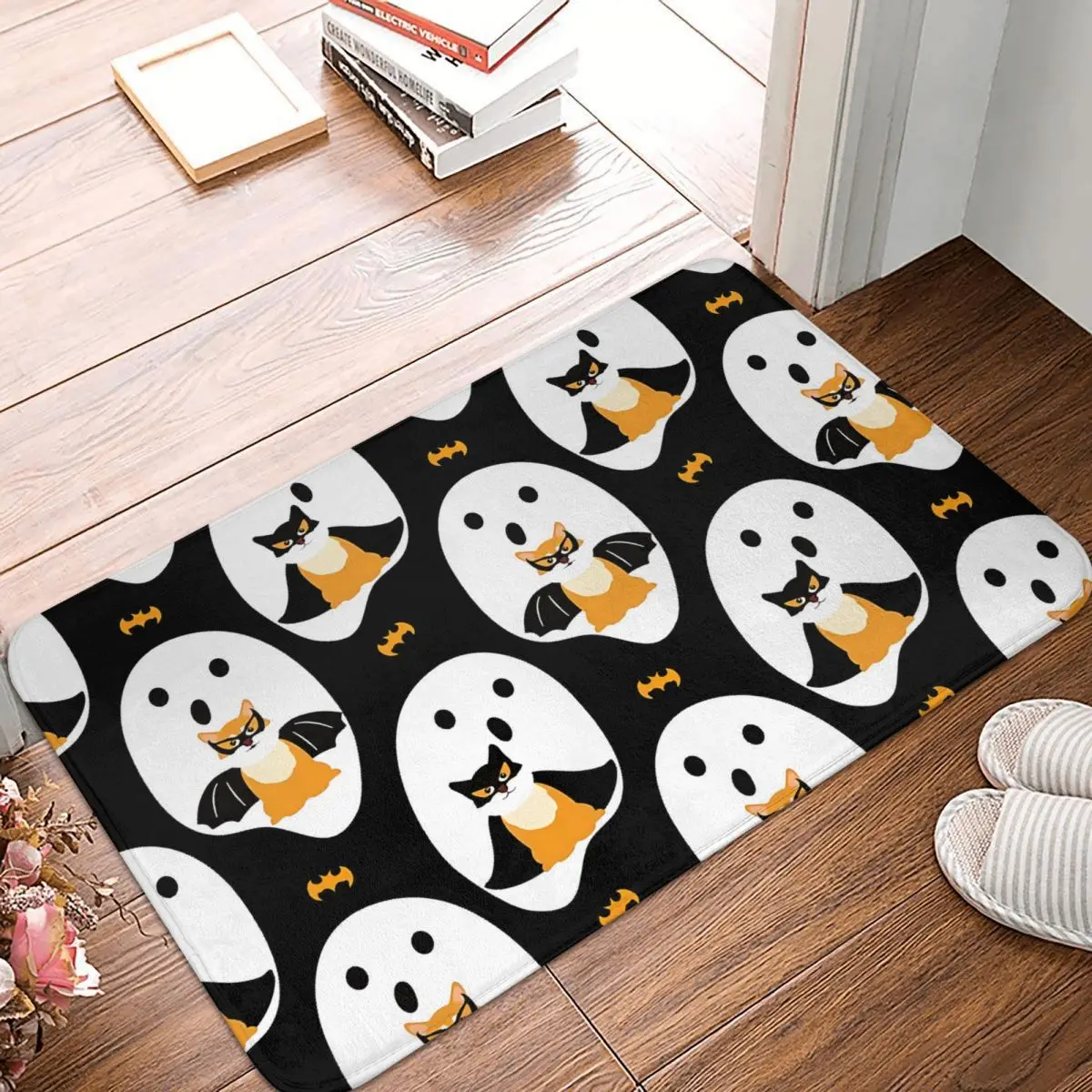 

Shiba Inu Anti-Slip Doormat Bath Mat Halloween Hallway Carpet Welcome Rug Bedroom Decorative
