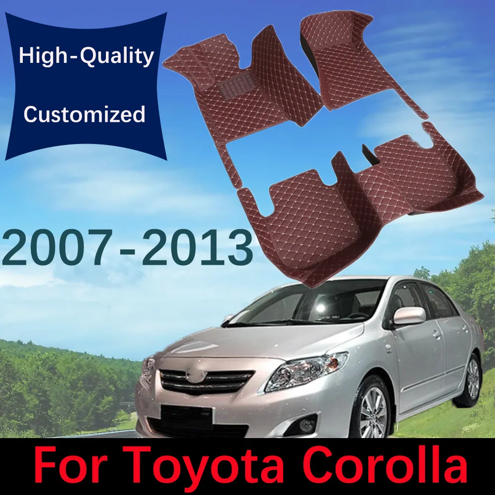 

Custom Car Floor Mats For Toyota Corolla X 10th E140 E150 2007 2008 2009 2010 2011 2012 2013 Automobile Carpet Rugs Foot Pads