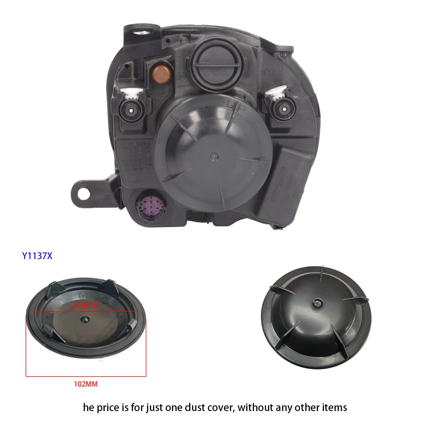 Пылезащитная Крышка для фар Fiat 500 Abarth колпачок 6002TR0013 20001509 42440509