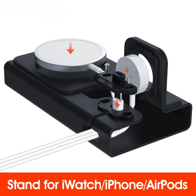 Алюминиевая настольная зарядная подставка для док-станции Iwatch Magsafe Iphone 15/14/13/12