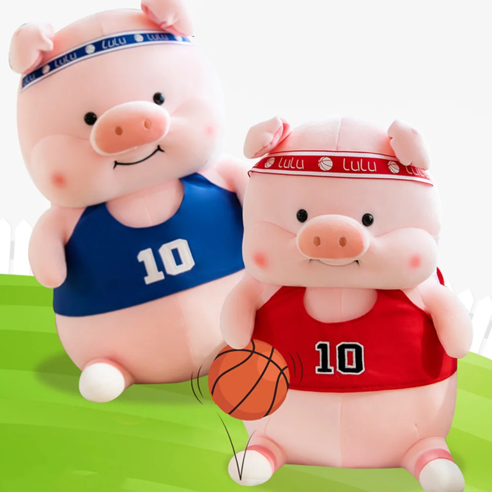 

Плюшевая игрушка в виде свиньи с спортивным жилетом, Мультяшные куклы, подушка для сна, игрушка для детей, мягкое животное, игрушка, животное...