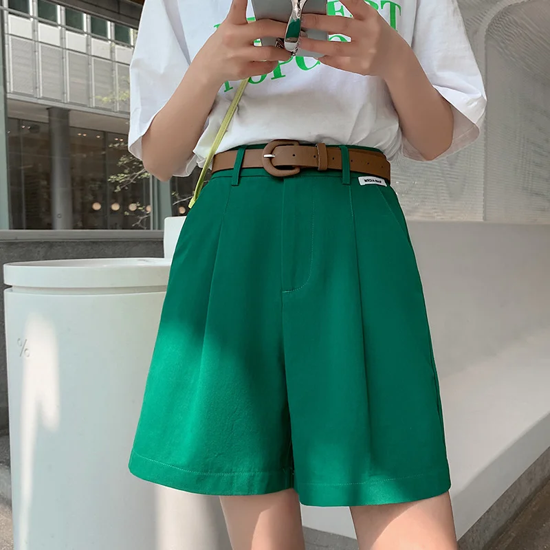 

A-line outline highlights leg length summer loose and thin hot pants women's Korean version versatile Ulva cotton leisure sports