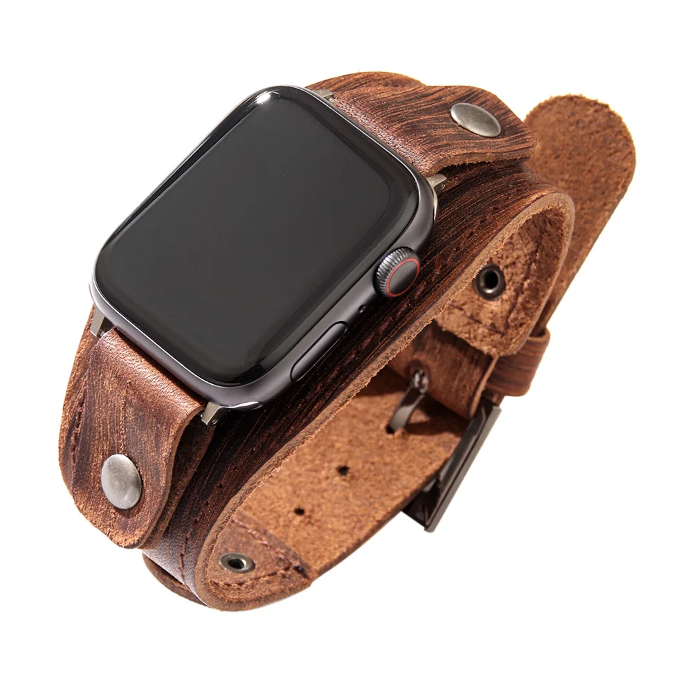 

New Arrival Apple Band Suitable For Applewatch Strap General leather Wristbands Restoring Vintage Style