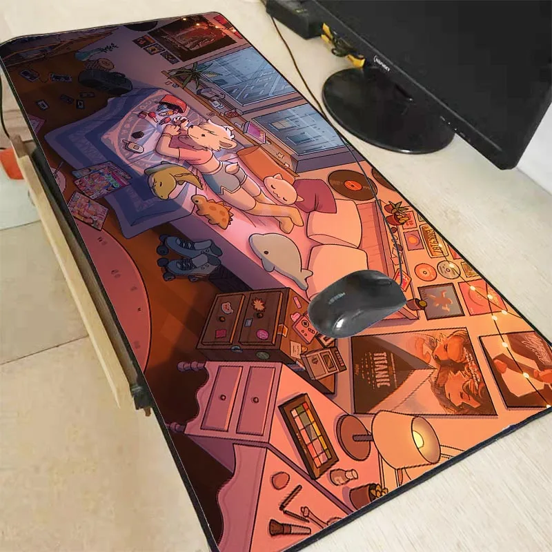 

Kawaii Anime Mouse Pad Large Gamer Mausepad DeskMat Computer Gaming Accessories Art Carpet 90x40MM Play Mats Anime Office Mat