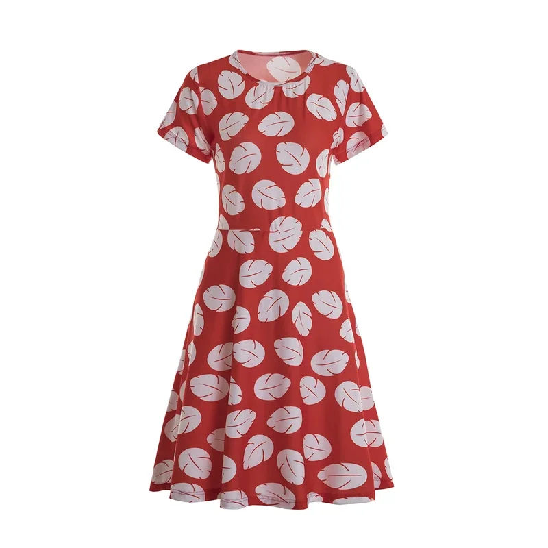 Женское платье для косплея красное до колена с коротким рукавом женское красными