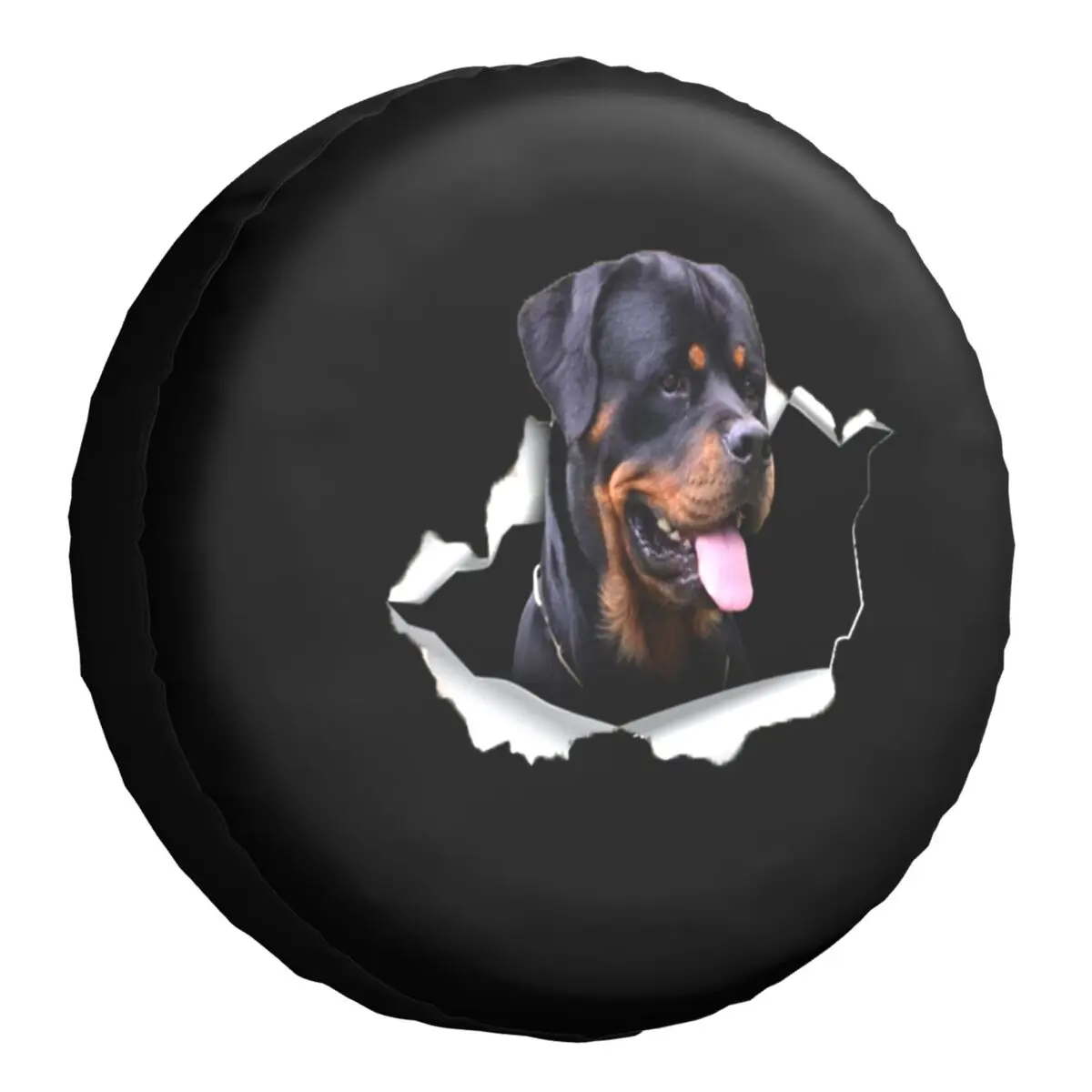 

Custom Cute Rottweiler Dog Spare Tire Cover for Jeep Mitsubishi Pajero Animal Car Wheel Protectors 14" 15" 16" 17" Inch