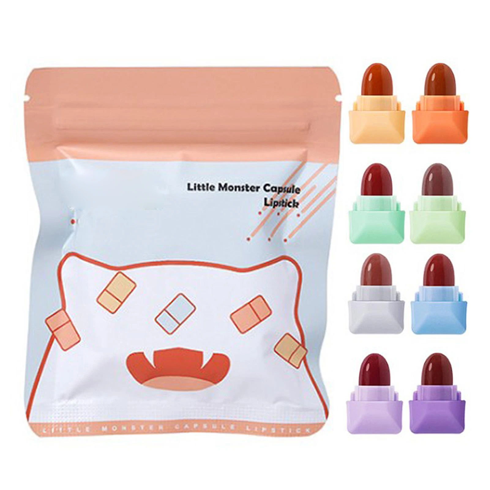 

8 Color Capsule Lipstick Set Candy Mini Lipstick Matte Non Sticky Lipstick Lip Makeup Kit Gifts for Women Girls