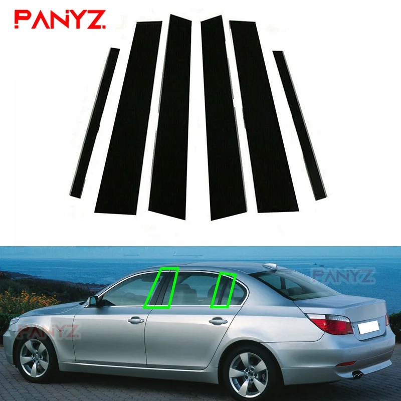 

Автомобильные оконные столбы, столбы, дверные накладки, крышка BC, наклейка на колонку для BMW 5 серии E60 4DR 2003-2010, аксессуары, внешние части