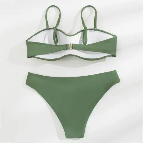 Swim Shorts Women Tummy Control Women Sexy Tow Piece Swimwear Bathing Ruched Women Bikini Set Swimsuit