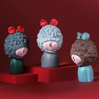 cute little girl pouting blindfolded resin statue handicraft living room porch bedroom tv cabinet home decoration ornaments