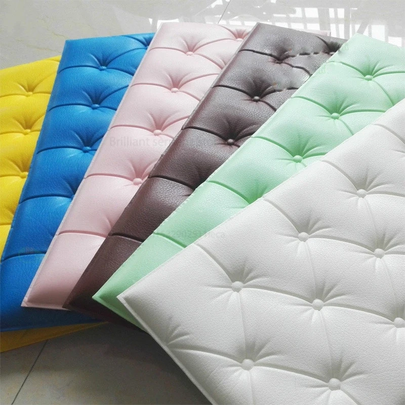 

Self-adhesive Headboard Soft Bag Anti-collision Wall Stickers Tatami Soft Stickers Imitation Soft Bag Bed Wall Stickers