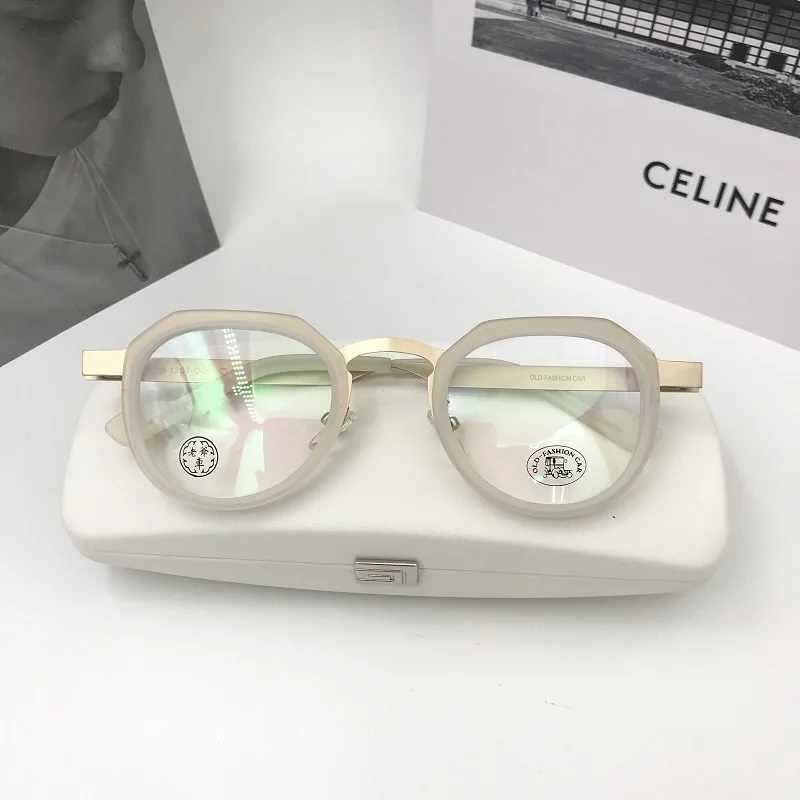 

MYALICE Fashion Polygon Glasses Frame TR90 Metal Glasses Frames Available Degrees Business Trend Vintage Brand Designer