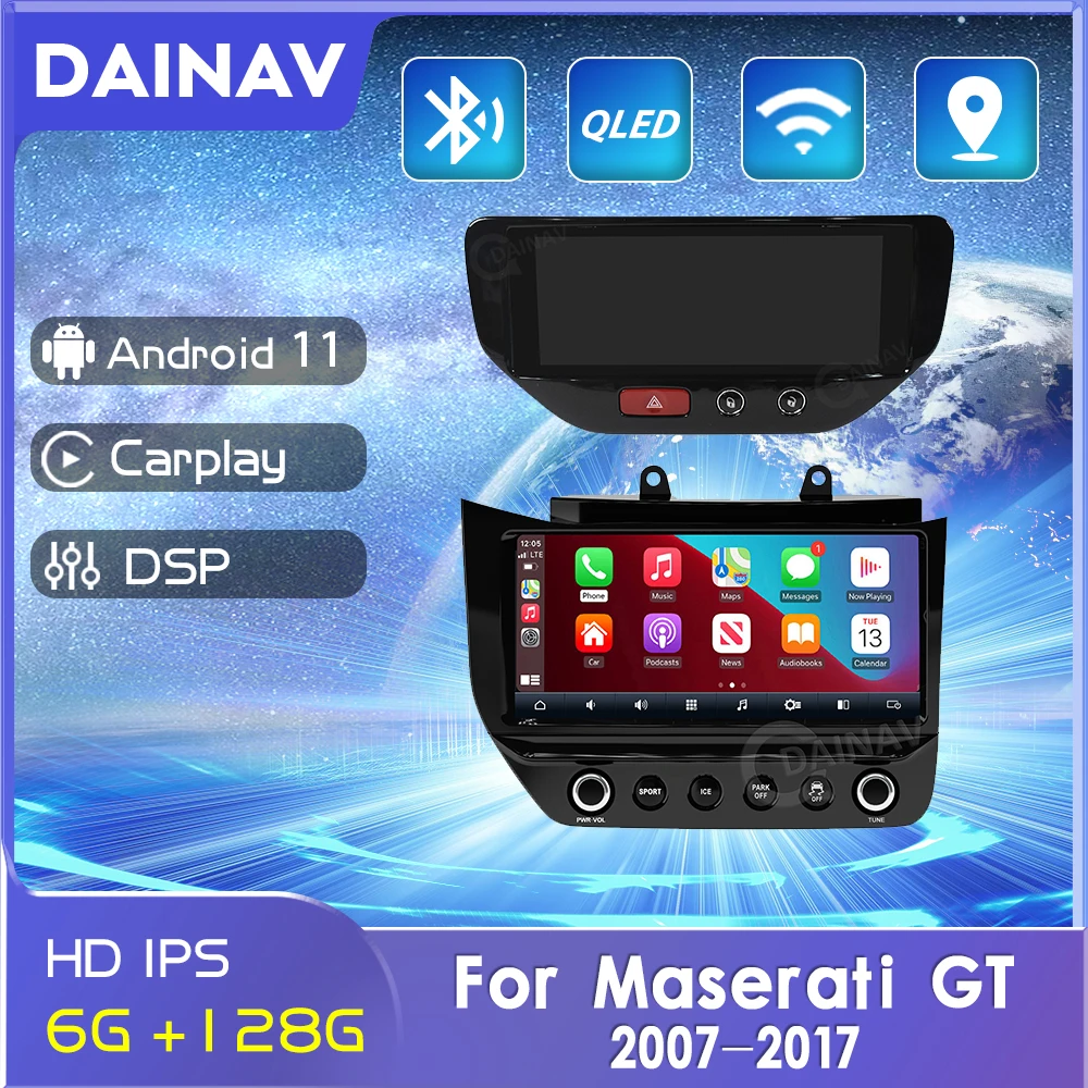 

2Din Android автомобильный мультимедийный плеер для Maserati granтуризм GT GC 2007-2017, автомобильное радио, головное устройство, Авторадио Carplay, Google Stereo