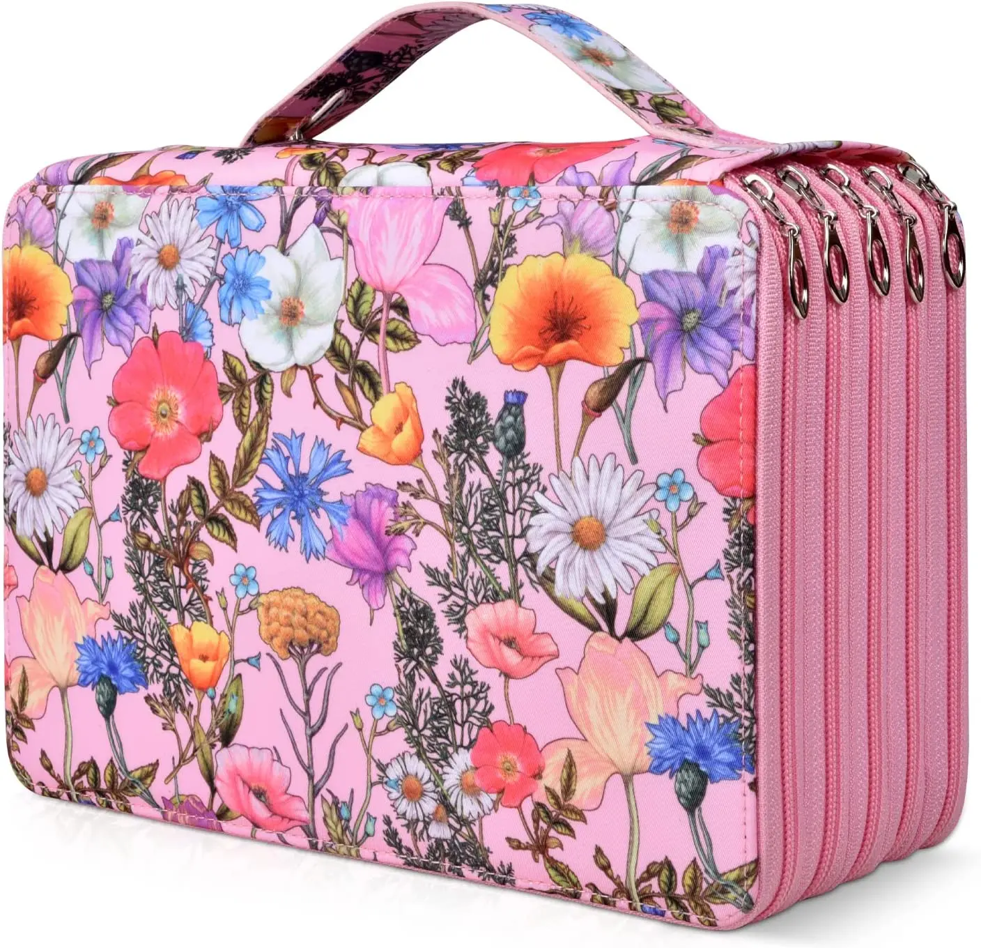 Colored Pencil Case with Zipper, 252 Slots Large Capacity Pe