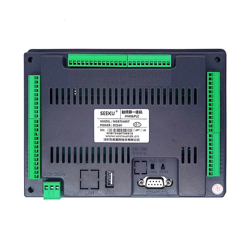 SEEKU WS7020 7-дюймовый ПЛК HMI «Все в одном» со встроенной панелью ПЛК 0–10 В 4–20 мА Аналоговый MODBUS 2 канала PT100 K тип опционально (art.: 3920ca52db8bf) - 3920ca52db8bf