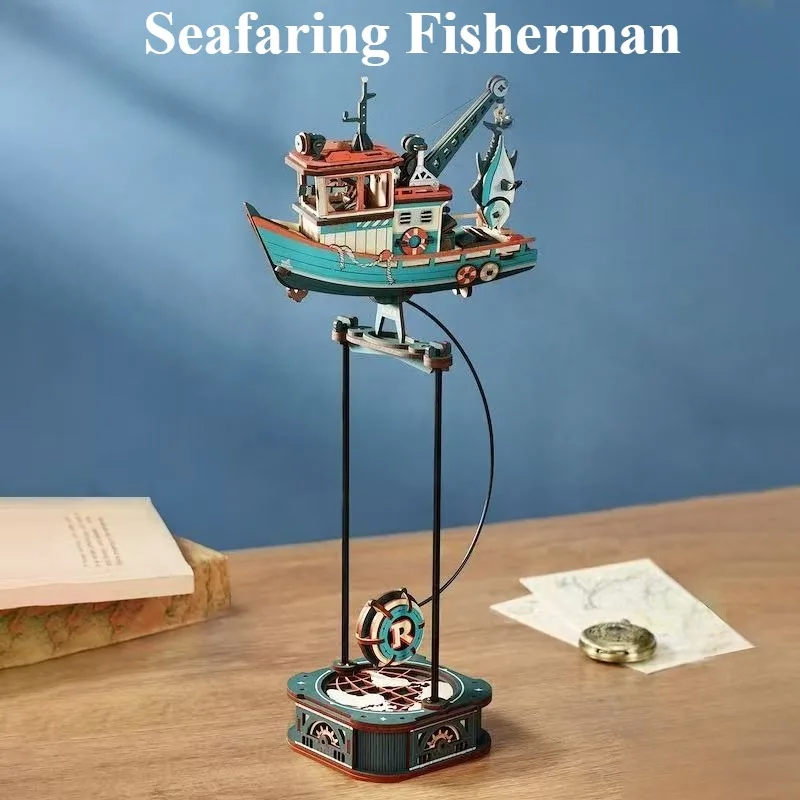 Новая оригинальная сборная модель Robotime Gravity Swing Steam Navigator  Maritime Fisherman: настольное украшение, коллекционный предмет, подарок (art.: 3920dcc26189d) - 3920dcc26189d