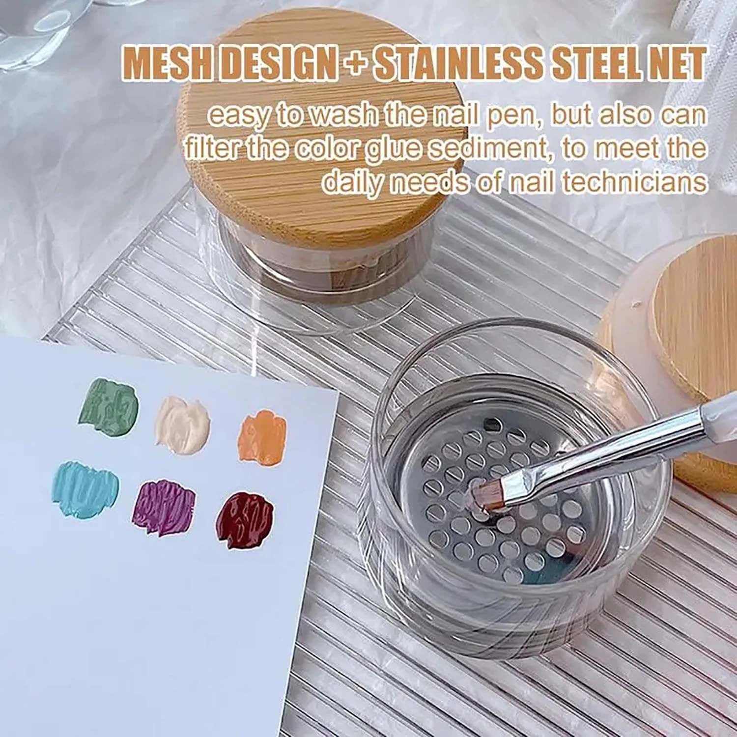 Портативная акриловая чашка для мастеров маникюра и любителей своими руками —