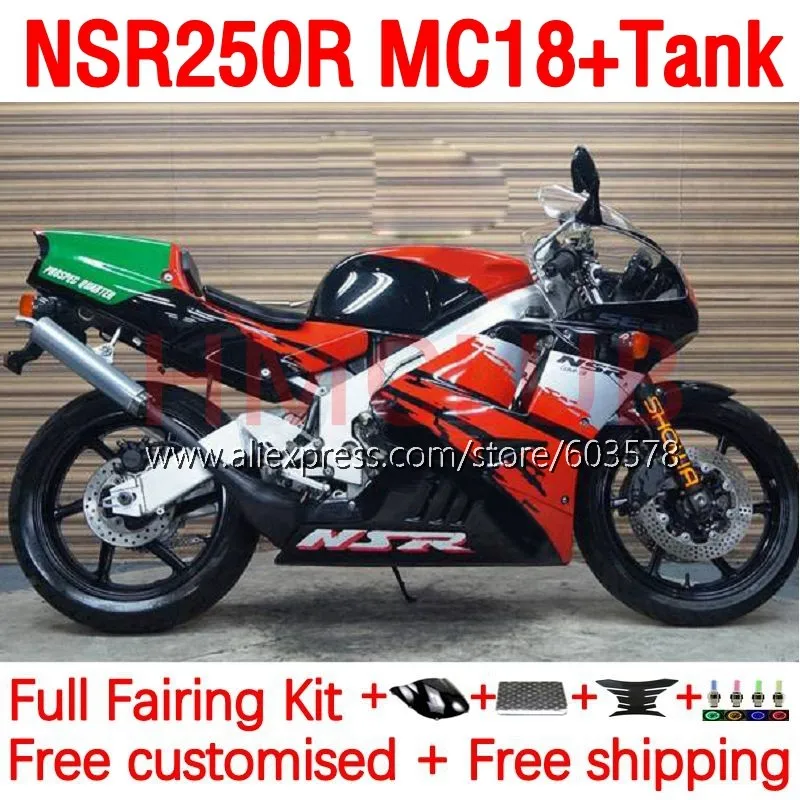 

Корпус + бак для HONDA red glossy NSR250 NSR 250 R RR MC18 PGM2 NSR 250R NS250 NSR250R 88 89 NSR250RR 1988 1989 обтекатель 193No.73