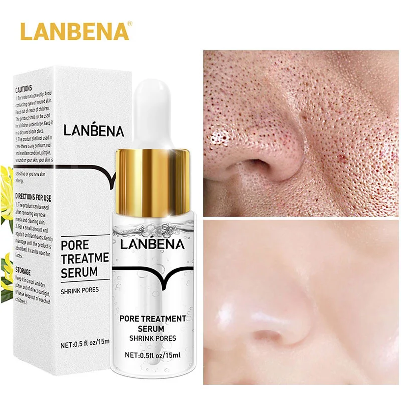 

Hyaluronic Acid Pore Shrink Serum Moisturizing Dryness Repair Face Pores Nourish Treatment Essence Liquid Skin Care 15ml