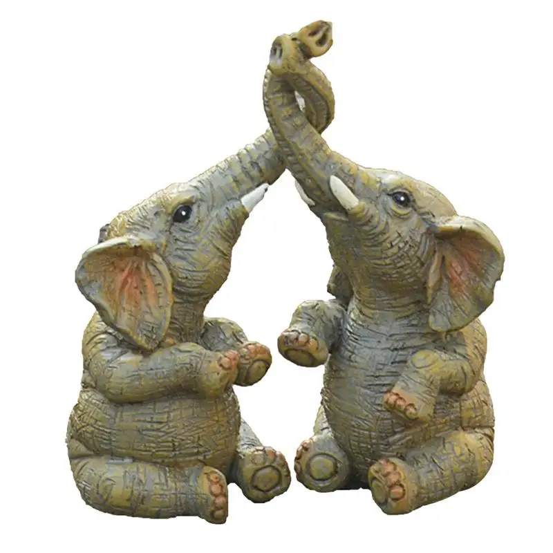 

Статуя в виде слона, статуэтка в виде слона из смолы, Декор для дома, статуэтка в виде животного, настольная книжная полка