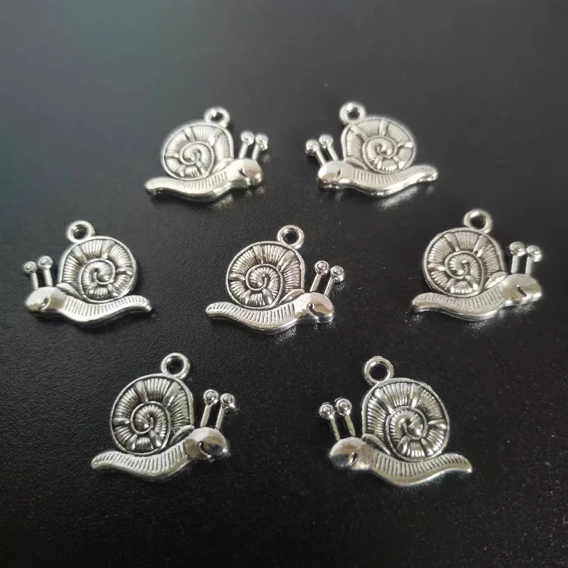 Винтажные Подвески в виде улитки из серебра и цинкового сплава 20 шт./партия 17x18 мм
