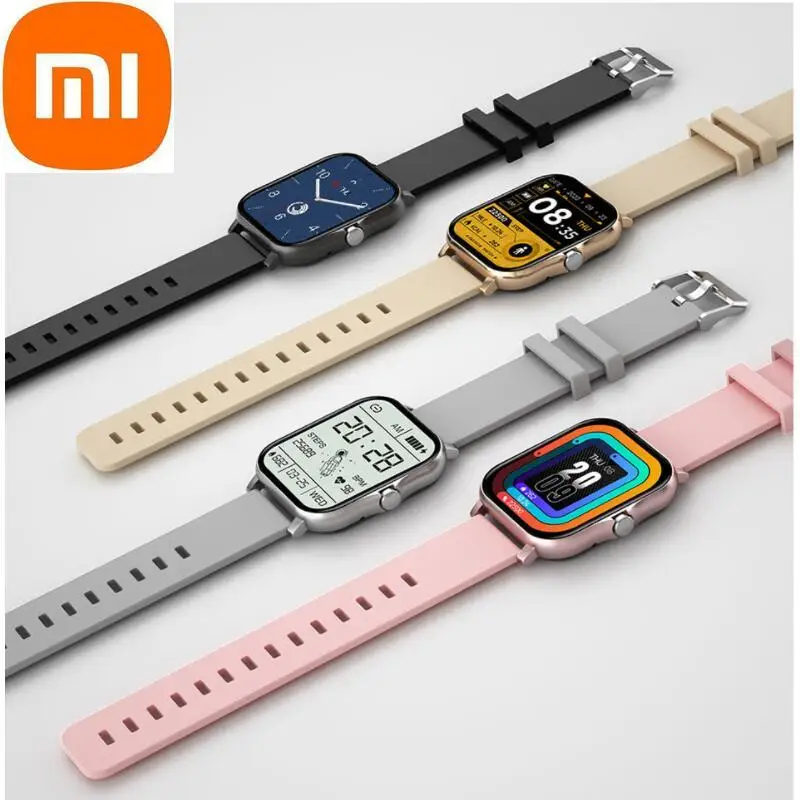 

XIAOMI New Women Smart Watch Men 1.69‘’ Color Screen Full Touch Fitness Tracker Men Call Smart Clock Ladies for Android IOS+BOX