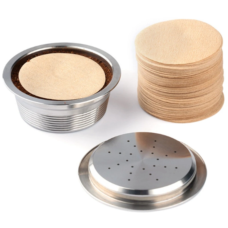 

HOT-Stainless Steel Reusable Coffee Filter Capsule For MIO Coffee Machine Capsule Filter Paper Pressed Powder