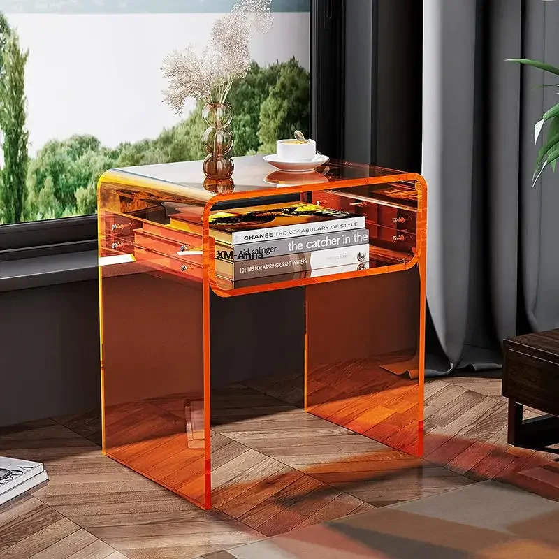 Кофейный столик U-образный с акриловым градиентом Современный дизайнерский