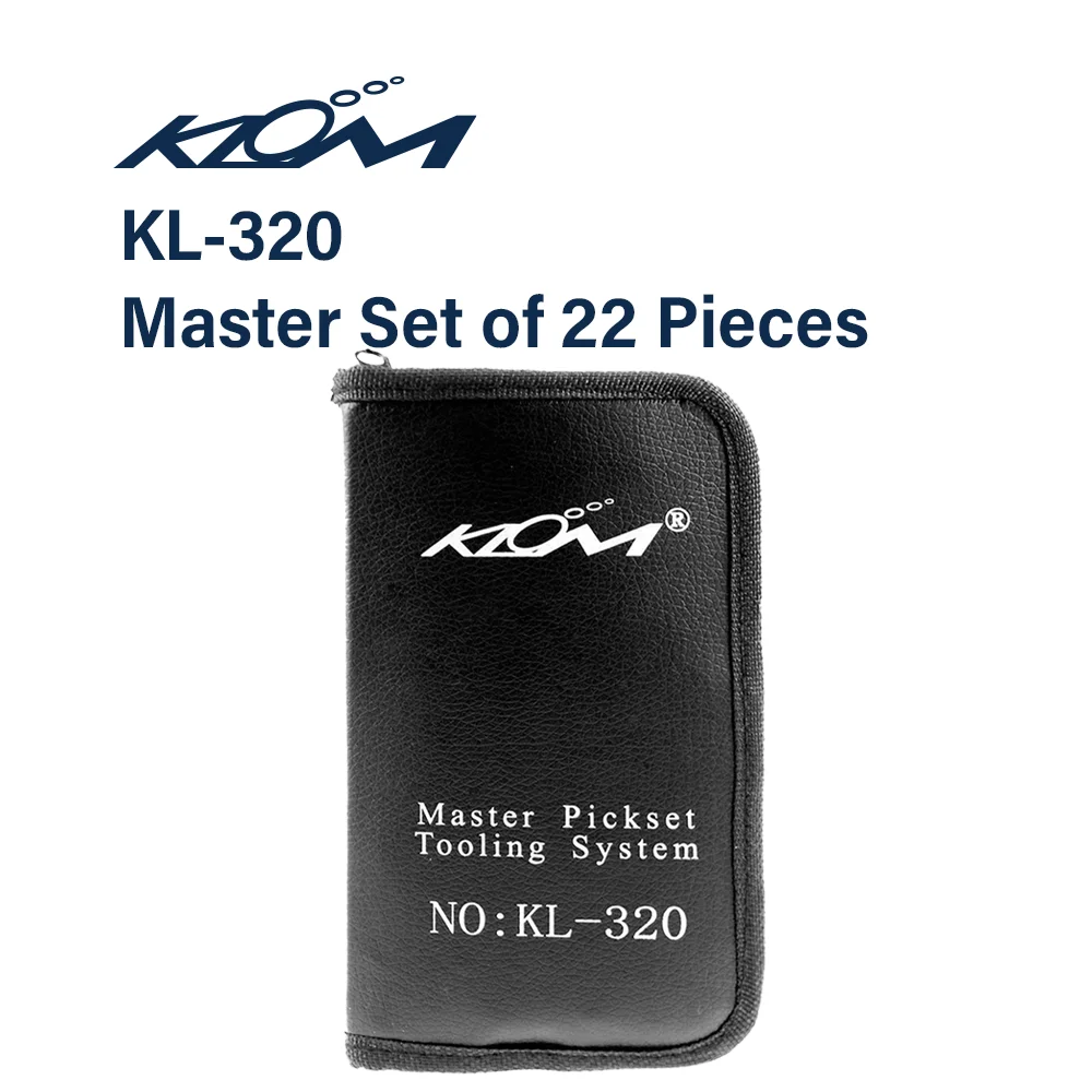

Locksmith Tool Package KLOM 22 Pieces Pick Set and Tension Wrench Great For Newbie Trainer Practice and Professional User Locks