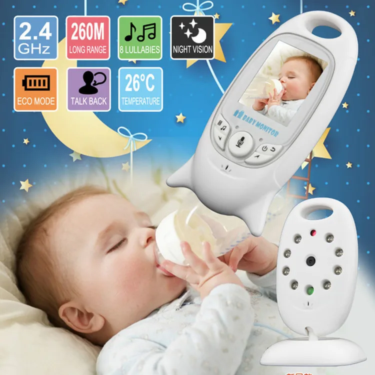 

VB601 Video Baby Monitor Wireless 2.0'' LCD Babysitter 2 Way Talk Night Vision Temperature Security Nanny Camera 8 Lullabies