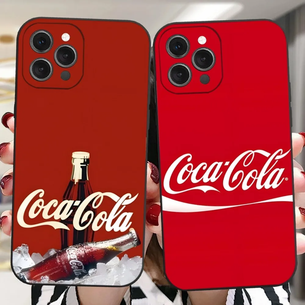 C-CocaS Drinks C- ColaS Phone Case For iPhone 16 15 14 13 12 11 Plus Pro Max XR XS X 7 8 SE Mini Silicone Soft