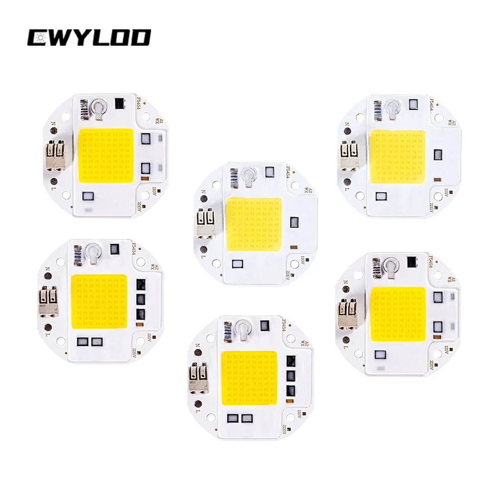 

220V LED Chip 20W 30W 50W COB Lamp Beads Smart IC No Need Driver for Flood Light Spotlight Lampada Lighting Cold/Warm white