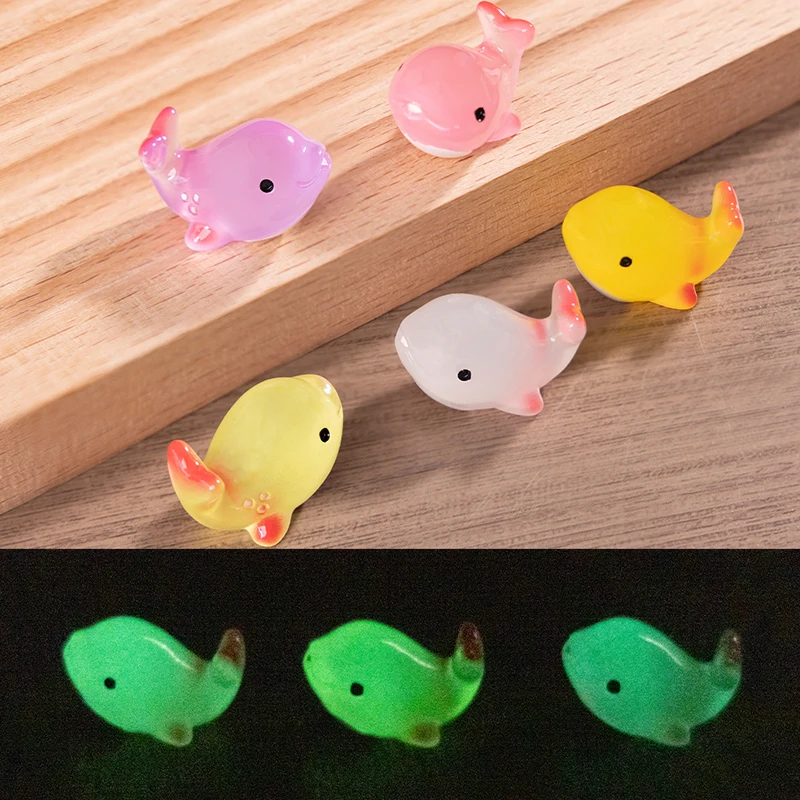 2 шт. модные имитация светящегося кита миниатюрные фигурки мультяшная милая