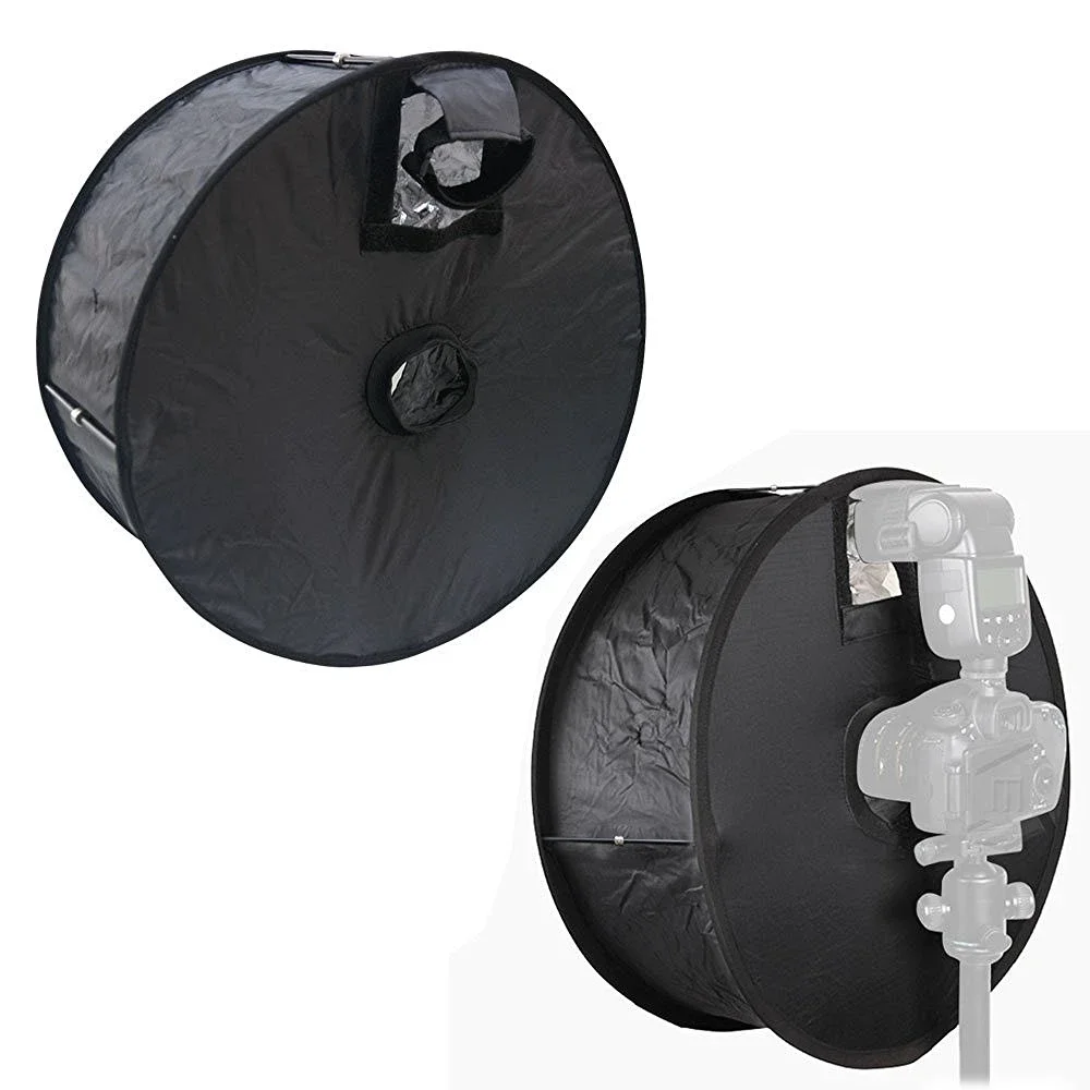 Фотовспышка кольцевой софтбокс для вспышки SpeedLite складной диаметром 45 см 18