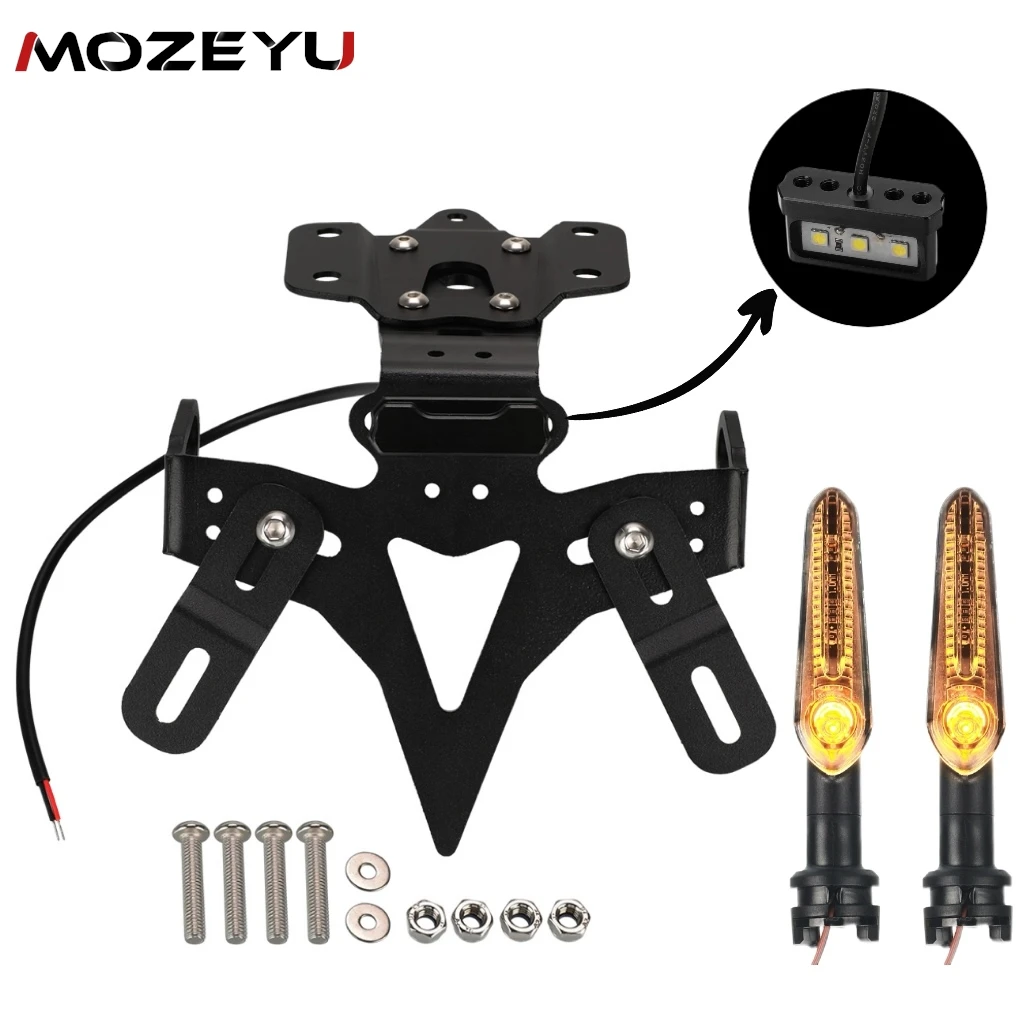 2024 MT07 для Yamaha MT 07 FZ07 MT-07 2013-2023 2022 2021, кронштейн для номерного знака, держатель хвостового аккуратного крыла, аксессуары для устранения