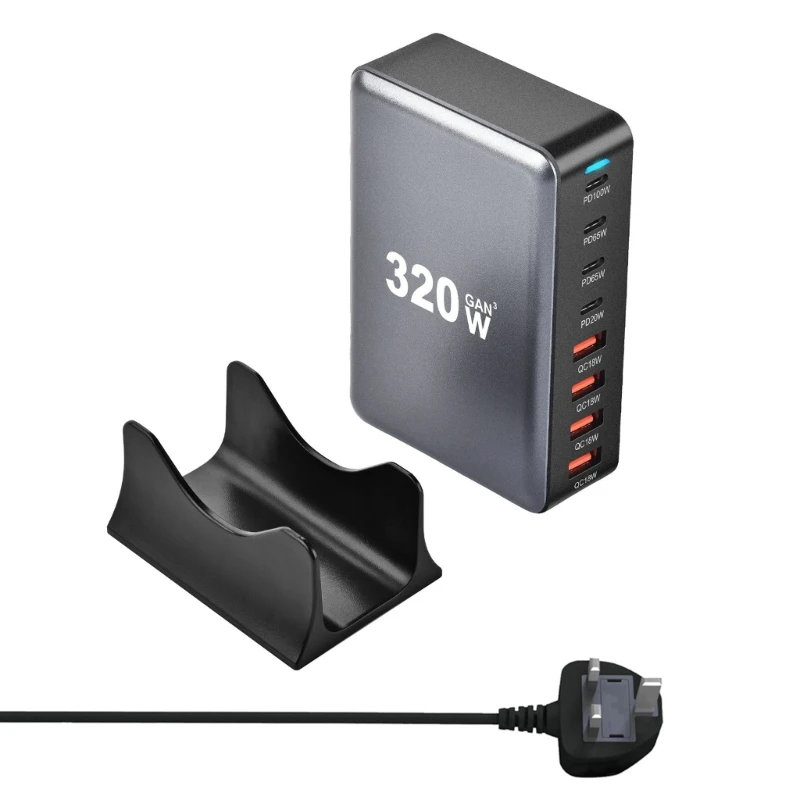 SZYA 320 Вт USB C и 8-портовое настенное зарядное устройство станция быстрой зарядки из