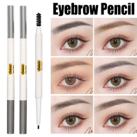 1pcs fine head eyebrow pencil waterproof natural long lasting color rendering black brown eyebrow pencil with brush brow makeup
