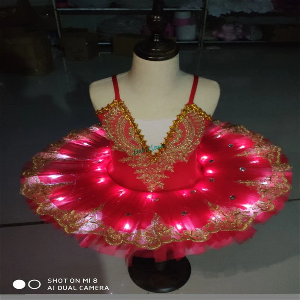 Светодиодная подсветка профессиональный женский костюм платье балерины детское