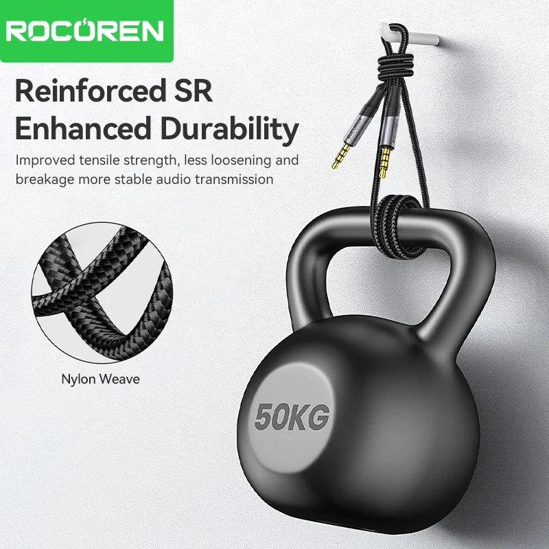 Аудиокабель Rocoren 3 5 мм Jack Aux
