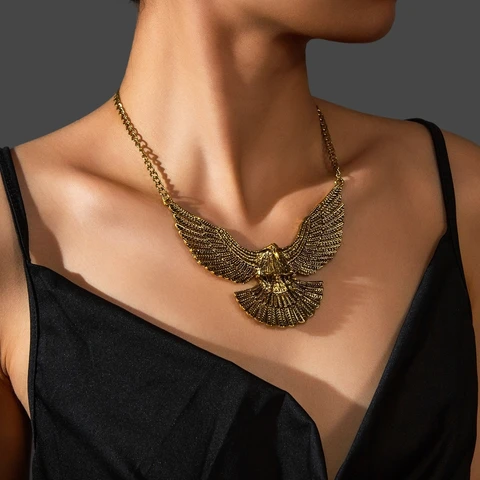 Винтажное ожерелье Jiaoyu из цинкового сплава с орлом для женщин