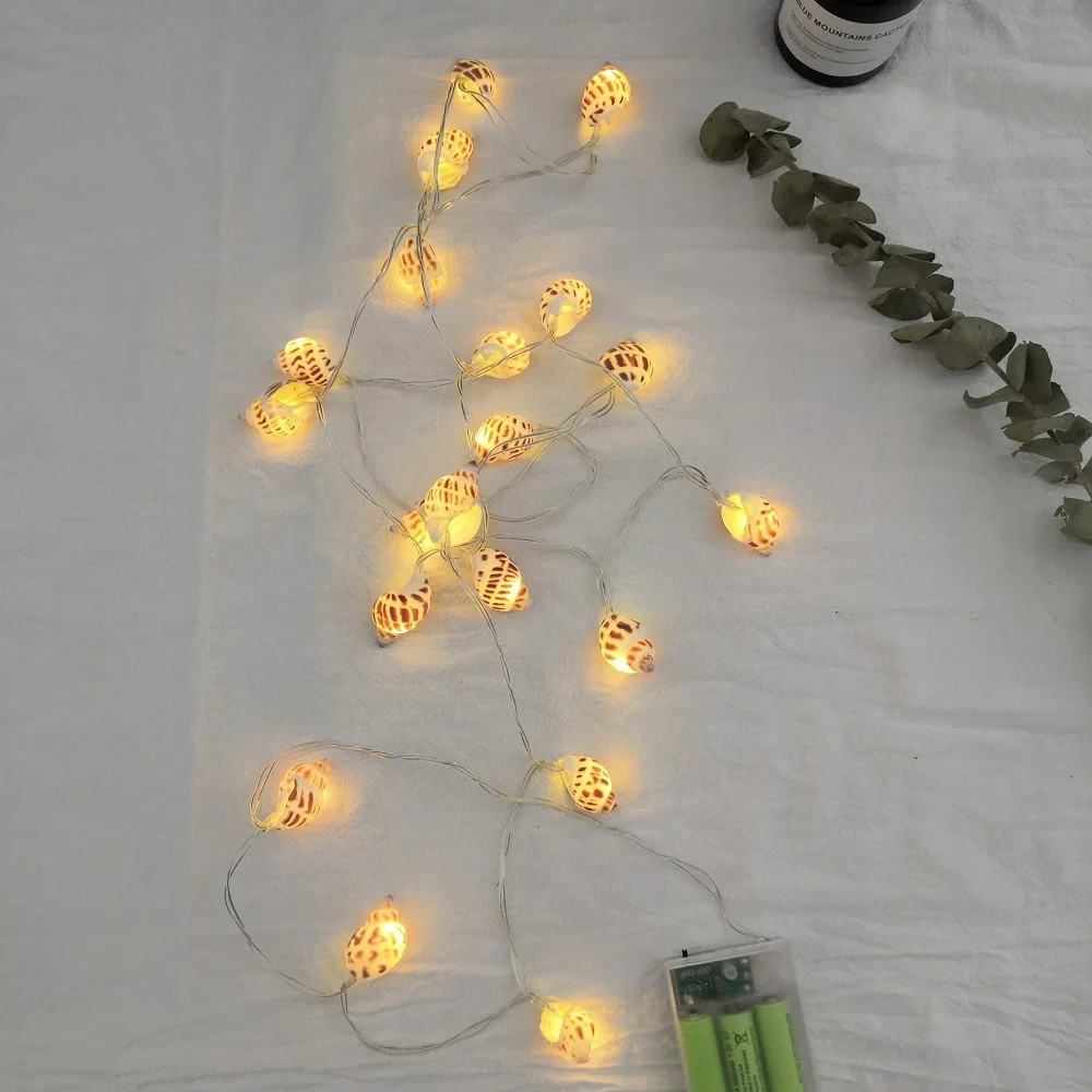 

Гирлянда с ракушками, гирлянда с питанием от USB, в стиле батареи, для улицы, для дома, для спальни, окна, рождественской елки, украшение, 1 шт.