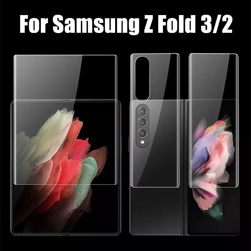 

Soft Screen Protectors for Samsung Z Fold 3 Z Fold2 5G Front Back Hydrogel Film Camera Len Glass Protection For Z Fold2 Fold3