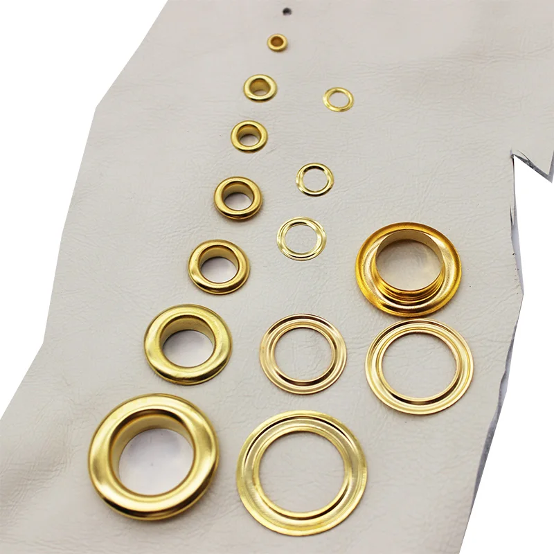 

Golden Eyelet With Washer Leather Craft Repair Grommet 3mm 4mm 5mm 6mm 8mm 10mm 12mm 14mm 17mm 20mm