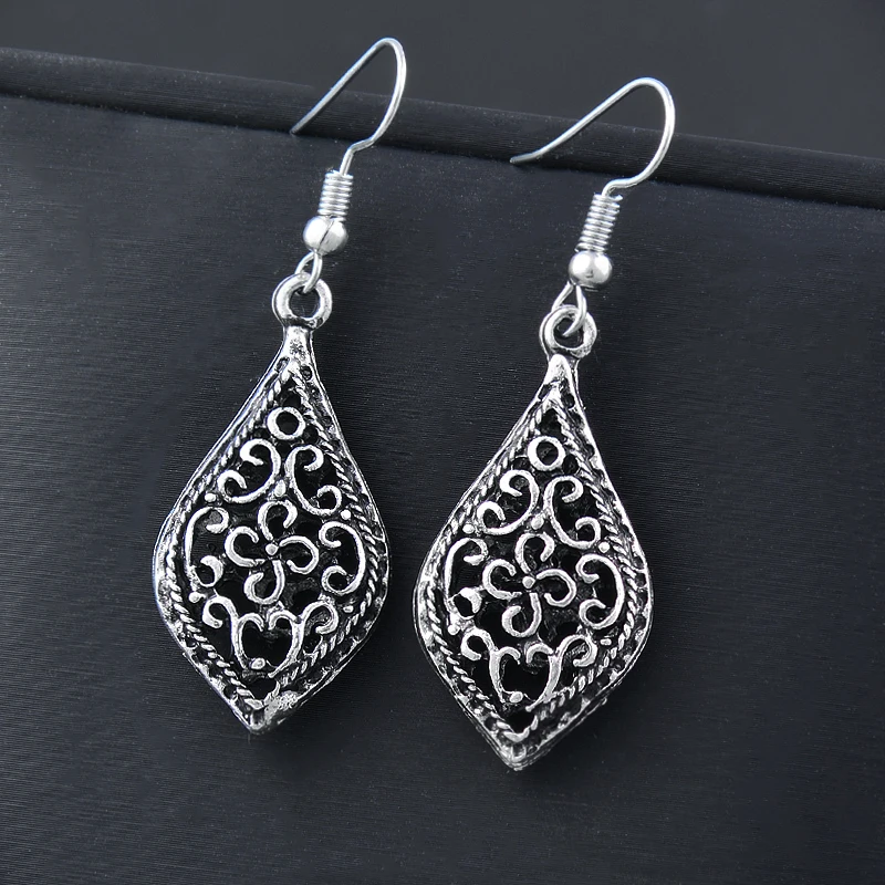 Женские серьги-подвески в виде сердца, Серебряного и золотого цвета