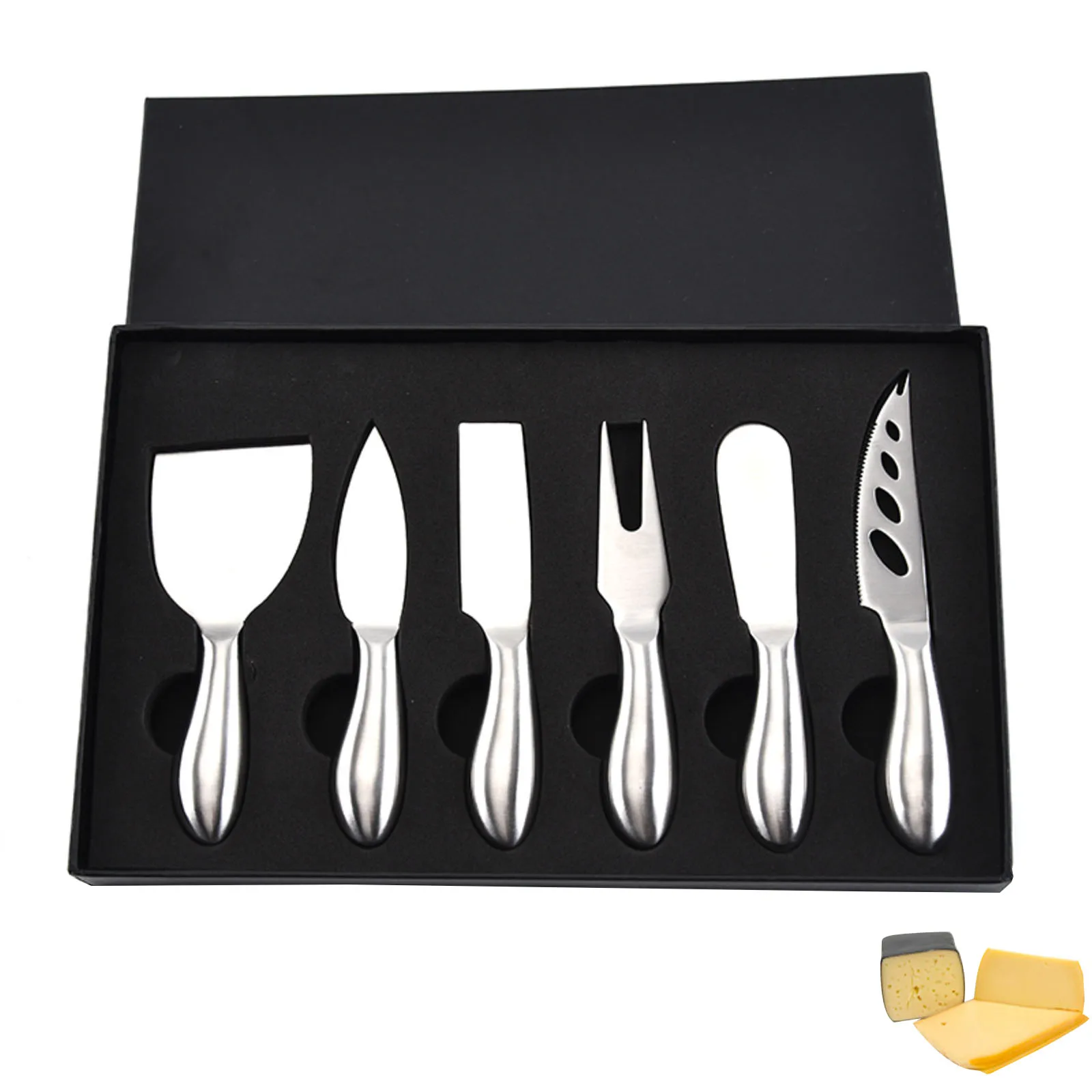 

6pcs Butter Cheese Dessert Knife Stainless Steel Jam Cutlery Toast Wipe Cream Bread Knifes Cheese Cutter Kitchen Tool Accessorie