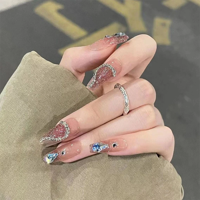 

Diy Сейлор Мун, Модные прозрачные 3D наклейки для ногтей, Мультяшные съемные ногти ручной работы, накладки для маникюра, подарки